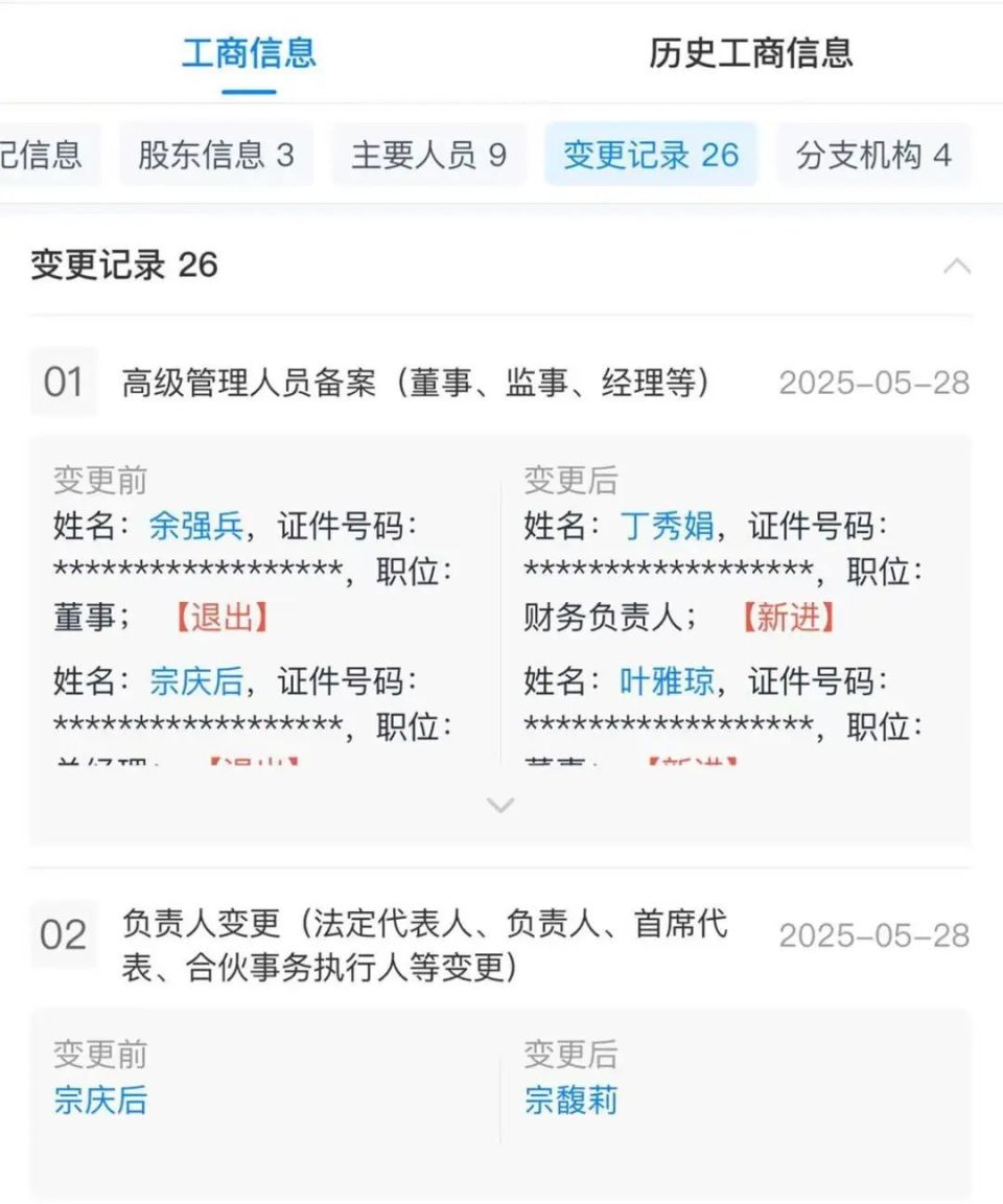娃哈哈股權突變 宗馥莉“一進一退”，拍賣成交價大跌引化妝品市場關注